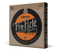 D'Addario EJ43 Pro-Arte Nylon Classical Guitar Strings, Light Tension, 3 Sets