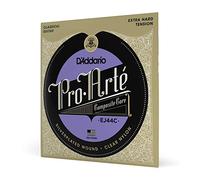 D'Addario Cuerdas Guitarra Española | Cuerdas de Guitarra Española | Cuerdas para Guitarra Española | EJ44C - Juego de cuerdas para guitarra clásica, 029' - 047' (tensión alta) transparente