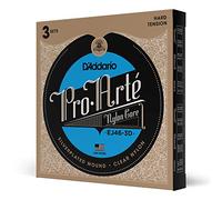D'Addario EJ46-3D - Juego de cuerdas para guitarra clásica de nylon con entorchado de plata, .028- .044 (tensión alta)