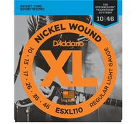 D'Addario ESXL110 XL Nickel Wound Regular Light (.010-.046) Double Ball End Electric Guitar Strings