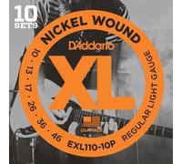D'Addario EXL110-10P Cuerdas de Guitarra Eléctrica Bobinadas en Níquel, Regular Light, 10-46, 10 Juegos, 10-46, Regular Light, 10-Pack