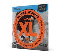 D'Addario Cuerdas Guitarra Electrica | Cuerdas de Guitarra | EXL110-7, cuerdas entorchadas en níquel para quitarra eléctrica de 7 cuerdas, regular blandas, 10-59