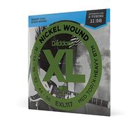 D'Addario EXL117 Nickel Wound Electric Guitar Strings, Medium Top/Extra-Heavy Bottom, 11-56, 11-56, Med. Top/X-Hvy. Bottom, 1-Pack
