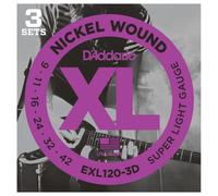 DAddario EXL120 3D 9-42 3 Pack