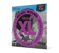 D'Addario EXL120-7 Nickel Wound 7-String Electric Guitar Strings, Super Light, 9-54, 9-54, Super Light, 7-String, 1-Pack