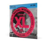 D'Addario EXL145 Nickel Wound Electric Guitar Strings, Heavy, 12-54 with Plain Steel 3rd, 12-54, Heavy, 1-Pack