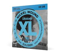 Cuerdas D'Addario para guitarra eléctrica, XL Níquel, EXL150H, afinación High Strung/Nashville 10-26, juego de 6 cuerdas, lote de 1