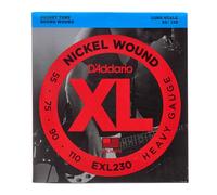 D'Addario Cuerdas para bajo eléctrico EPS230 ProSteels – Pesado 55-110 Escala larga
