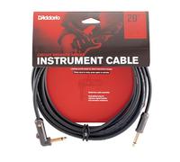 D'Addario Guitar Cable - Guitar Lead - Circuit Breaker Cable - Latching Cut-Off Switch to Mute When Changing Instrument - 20 Feet/7.62 Meters - Straight Ends/Right Angle - 1 Pack