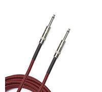 D'Addario Guitar Cable - Guitar Lead - Instrument Cable - Guitar Accessories - Braided Cable - 15 Feet/4.57 Meters - Red - 1 Pack
