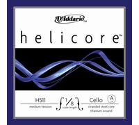D'Addario Helicore Cello Single A String, 1/8 Scale, Medium Tension