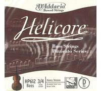D'Addario Helicore Pizzicato Bass Single D String, 3/4 Scale, Heavy Tension