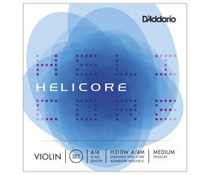 DAddario Helicore Violin String Set Aluminium Wound E 4/4 Med.