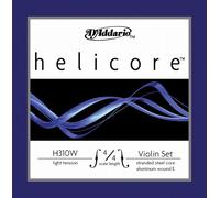 D'Addario Helicore Wound E 4/4 Scale Light Tension Violin String Set with