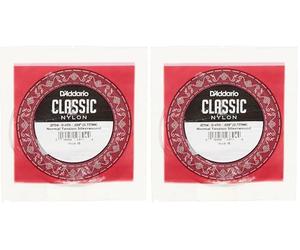D'Addario J2704, cuerda individual de nailon para guitarra clásica, nivel principiante, tensión normal, cuarta cuerda (Paquete de 2)