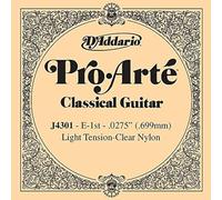 D'Addario J4301 Pro-Arte, cuerda individual de nailon para guitarra clásica, tensión blanda, primera cuerda