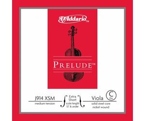 D'Addario J914 XSM-B10 - Cuerda única (do) Viola Prelude, diapasón extracorto, Medium (paquete de 10)