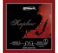 D'Addario K420L-5 Kaplan Golden Spiral 4/4 Scale Heavy Tension Solo Loop End Single E String for Violin