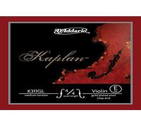 D'Addario Kaplan 4/4 Scale Medium Tension Gold Plated Loop End Single E String for Violin