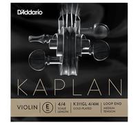 DAddario Kaplan Gold-Plated Violin E String Loop End Medium