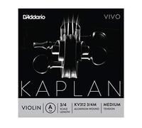 D'Addario Kaplan Vivo Violin A String, 3/4 Scale, Medium Tension