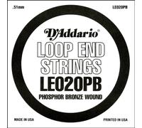 D'Addario LE020PB, cuerda individual de bronce fosforado con terminación de lazo, .020