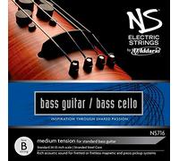 D'Addario NS Electric 4/4 Scale Medium Tension Single Low B String for Bass/Cello