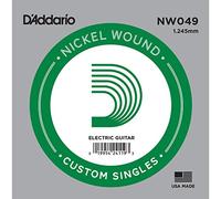 D'Addario NW049, cuerda individual con entorchado en níquel para guitarra eléctrica, .049