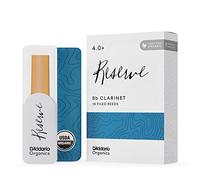 D'Addario Orgánico Reserve Bb Cañas para Clarinete - Cañas Clarinete - La Primera y única Caña Ecológica - 4.0+ Fuerza, 10 Paquete