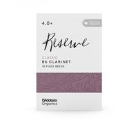 D'Addario Orgánico Classic Bb Cañas para Clarinete - Cañas Clarinete - La Primera y única Caña Ecológica - 4.0+ Fuerza, 10 Paquete