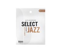 D'Addario Woodwinds Organic Select Jazz Cañas para saxofón alto sin archivar - Cañas para saxofón - Selladas individualmente - 3 suaves, paquete de 3