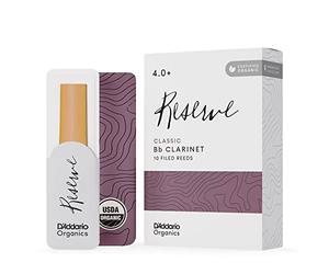 D'Addario Orgánico Classic Bb Cañas para Clarinete - Cañas Clarinete - La Primera y única Caña Ecológica - 4.0+ Fuerza, 10 Paquete