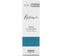 D'Addario Orgánico Reserve Bass Cañas para Clarinete - Cañas Clarinete - La Primera y única Caña Ecológica - 3.5+ Fuerza, 10 Paquete