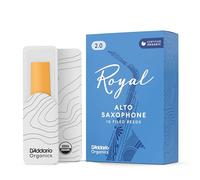 D'Addario Organics Royal Cañas para Saxofón Alto Fuerza 2.0, Paquete de 10