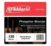 D'Addario PBB130 .130 Phosphor Bronze Long Scale Single Strings for Acoustic Bass Guitar