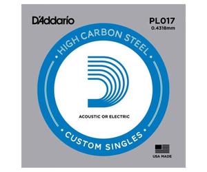 DAddario PL017 Single Plain Steel .017