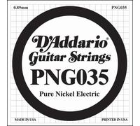 D'Addario PNG035 Pure Nickel Electric Guitar Single String, .035