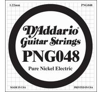 D'Addario PNG048 Pure Nickel Electric Guitar Single String, .048