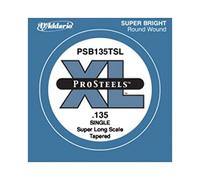 D'Addario PSB135TSL ProSteels Bass Guitar Single String, Super Long Scale, .135, Tapered