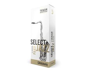 D'Addario Rico Filed Hard 3 Strength Select Jazz Reed for Tenor Sax (Pack of 5)