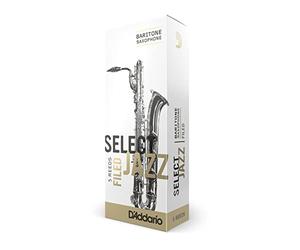 D'Addario Rico Select Jazz Reed for Baritone Sax, Filed, 2 Medium