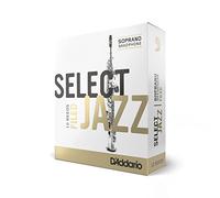 Rico Filed Hard 3 Strength Select Jazz Reed for Soprano Sax (Pack of 10)