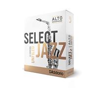 D'Addario Rico Unfiled Hard 3 Strength Select Jazz Reed for Alto Sax (Pack of 10)