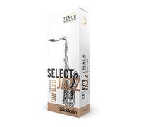 D'Addario Rico Unfiled Soft 3 Strength Select Jazz Reed for Tenor Sax (Pack of 5)