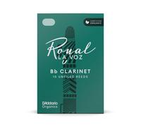 DAddario Royal La Voz Organic Bb Clarinet Reeds Medium (10 Pack)