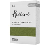 D'Addario Orgánico Reserve Soprano Cañas para Saxofón - Cañas de Saxo - La Primera y única Caña Ecológica - 3.5 Fuerza, 10 Paquete