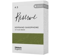 D'Addario Orgánico Reserve Soprano Cañas para Saxofón - Cañas de Saxo - La Primera y única Caña Ecológica - 4.5 Fuerza, 10 Paquete