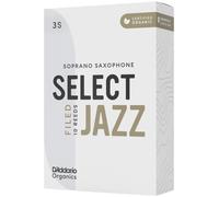 D'Addario Orgánico Select Jazz Filed Soprano Cañas para Saxofón - Cañas de Saxo - La Primera y única Caña Ecológica - 3 Suave, 5 Paquete