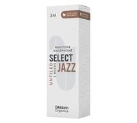 D'Addario Orgánico Select Jazz Baritone Cañas para Saxofón - Cañas de Saxo - La Primera y única Caña Ecológica, Unfiled, 3 Medium