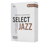 D'Addario Orgánico Select Jazz Unfiled Soprano Cañas para Saxofón - Cañas de Saxo - La Primera y única Caña Ecológica - 4 Medio, 5 Paquete